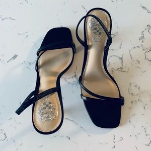 Vince Camuto Black Leather Slingback